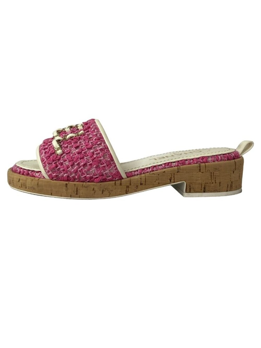 Chanel Mules Pink Ivory Leather